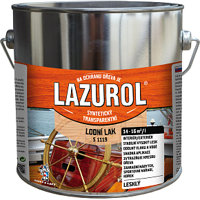 Lazurol S1119 Bootslack widerstandsfähiger Klarlack für Holz, glänzend 2,5 l