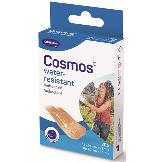 Cosmos Universal wasserfeste Wundpflaster geteilt 2 Größen 20 Stück