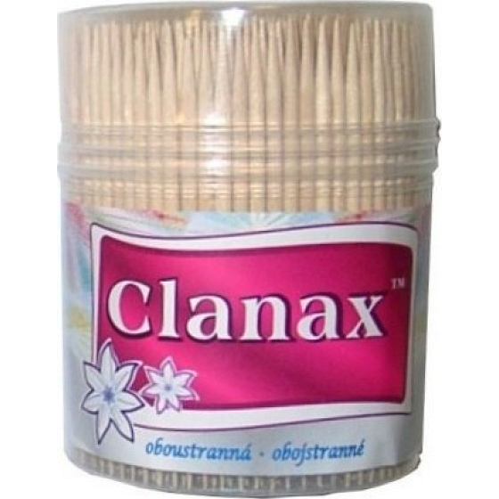Clanax Doppelseitige Zahnstocher in einer Dose, 500 Stück