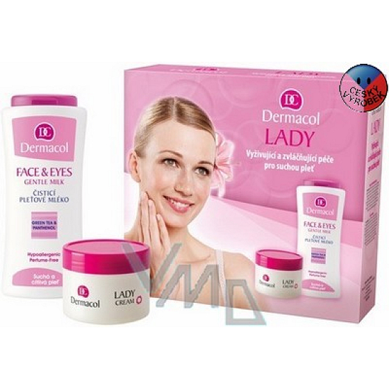 Dermacol Lady Reinigungslotion 200 ml + Tagescreme 50 ml, Kosmetikset