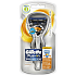 Gillette Fusion ProGlide Flexball Silver Rasierer + Ersatzkopf 2 Stück, für Männer
