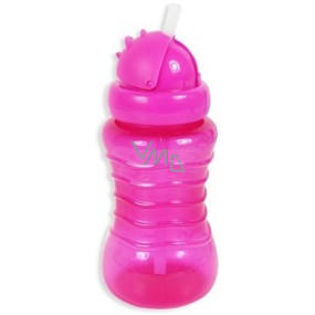 Erste Schritte 12+ Flasche mit Strohhalm für Kinder rosa 310 ml