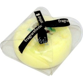 Duftende Zitronenmassage Glyzerin Seife mit Schwamm gefüllt mit dem Duft frischer Zitrone in gelb 200 g