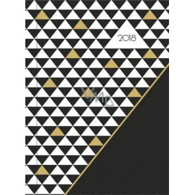 Albi Diary 2018 wöchentlich Schwarze und weiße Dreiecke 12,5 cm x 17 cm x 1,1 cm