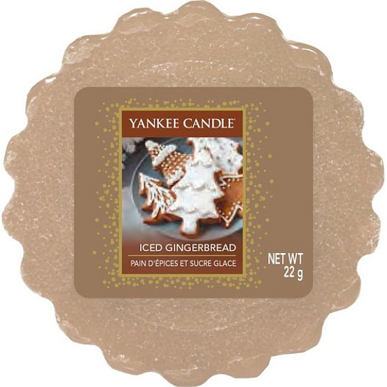 Yankee Candle Iced Gingerbread - Lebkuchen mit Zuckerguss Duftwachs für Duftlampe 22 g