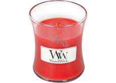 WoodWick Crimson Berries - Rowanberries mit Gewürzduftkerze mit Holzdocht und Deckelglas klein 85 g