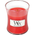 WoodWick Crimson Berries - Rowanberries mit Gewürzduftkerze mit Holzdocht und Deckelglas klein 85 g