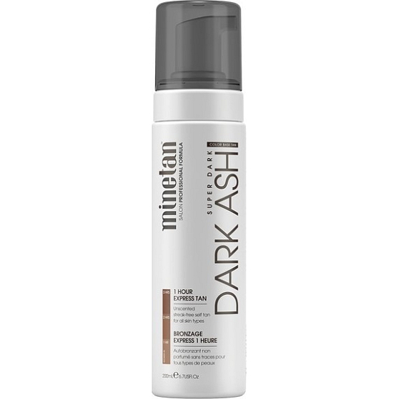 Minetan Dark Ash selbstbräunender Schaum für ultradunkle Bräune 200 ml
