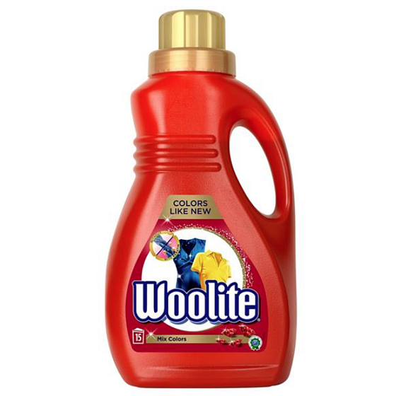 Woolite Mix Color Waschgel für farbige Wäsche behält die Farbintensität von 15 Dosen von 0,9 l bei