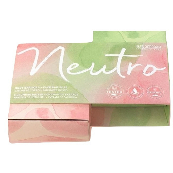 Echte Saboaria Kamille Extrahieren Sie luxuriöse Hautseife mit einem zarten Kamillenduft 100 g + Murumuru Butter Körperseife 100 g, Kosmetikset