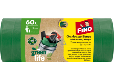 Fino Green Life recyklované PE pytle na odpad, 27 µ, 60 × 66 cm, 60 l, 18 ks