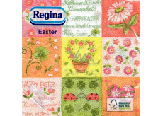 Regina Papierservietten 1 Lage 33 x 33 cm 20 Stück Frohe Ostern - farbige Quadrate