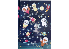 Albi Block leuchtend ausgekleidete Tiere Astronauten 20,9 x 14,6 x 2 cm