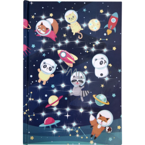 Albi Block leuchtend ausgekleidete Tiere Astronauten 20,9 x 14,6 x 2 cm