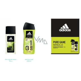 Adidas Pure Game parfümiertes Deodorantglas für Männer 75 ml + Duschgel 250 ml, Kosmetikset