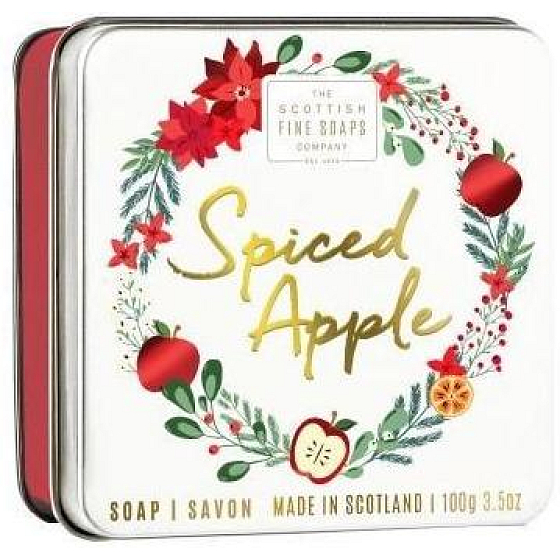 Scottish Fine Soaps Spiced Apple - Würzige Apfeltoilettenseife in einer Blechdose 100 g