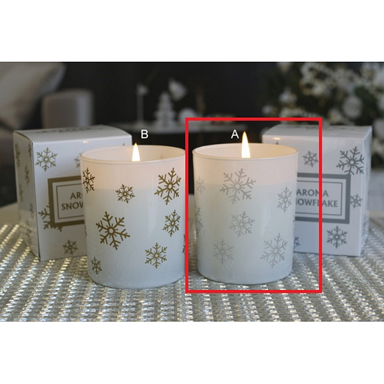 Lima Aroma Snowflake Gingerbread Duftkerze silber, Brenndauer 50 Stunden 175 g