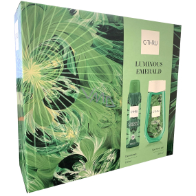 C-Thru Luminous Emerald Deodorant Spray 150 ml + Duschgel 250 ml, Kosmetikset für Frauen