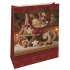 Nekupto Geschenkpapier Tasche 23 x 18 x 10 cm Weihnachtsschlitten rot
