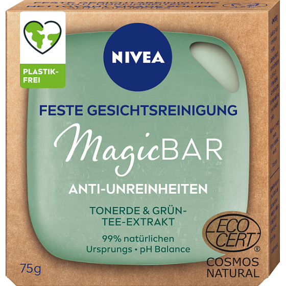 Nivea MagicBar reinigende Peeling-Gesichtsseife mit Kaolin-Ton 75 g