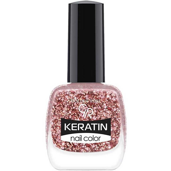 Golden Rose Keratin Nail Color Glitter Nagellack 408 10,5 ml