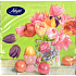 Nekupto Papierservietten 3 Lagen 33 x 33 cm 20 Stück Ostern grün, rosa Tulpen