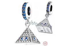 Sterling Silber 925 Ägypten - calling you - Pyramide, Auge des Horus, Reise-Armband-Anhänger