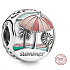 Charme Sterling Silber 925 Sommer am Strand - Sommer, Perle für Reise-Armband