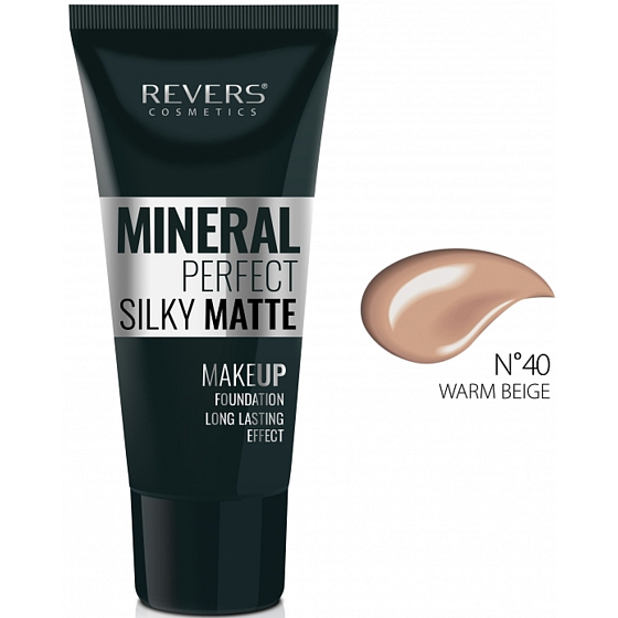 Revers Mineral Perfect Seidenmattes feuchtigkeitsspendendes und mattierendes Make-up 40 Warm Beige 30 ml