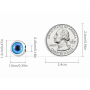 Charme Sterling Silber 925 Auge, Perle auf Armband Symbol