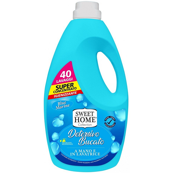 Sweet Home Blue Marine flüssiges Waschgel für alle Arten von Wäsche 40 Dosen 2 l