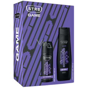 Str8 Game Deodorant Spray 150 ml + Duschgel 400 ml, Kosmetikset für Männer