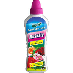 Agro flüssiger Dünger für Pelargonien und andere Balkonblumen, 1 l