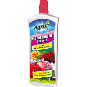 Agro flüssiger Dünger für Pelargonie und andere Balkonblumen, 1 l
