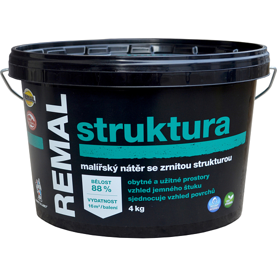 REMAL Struktur malerische Farbe mit grobkörniger Struktur, 4 kg