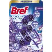 Bref WC Purple Aktiv Lavender, WC blok v kuličkách, vůně levandule, 3 x 50 g