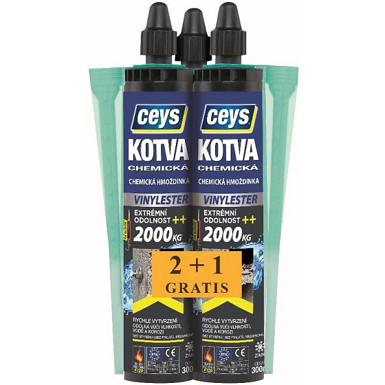 Ceys chemische Hohlraum-Anker Vinylester, 300 ml, 2 + 1