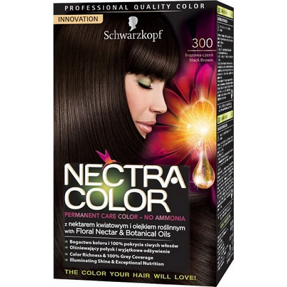 Schwarzkopf Nectra Color Haarfarbe 300 Braun / Schwarz