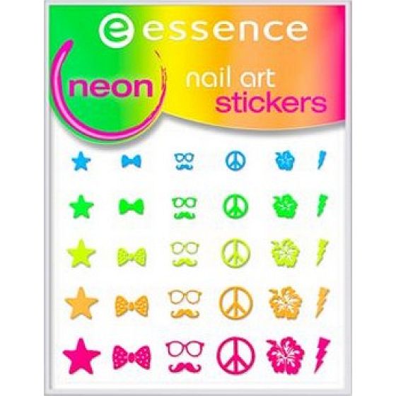 Essence Nail Art Sticker Nagelaufkleber 13 Neon 1 Blatt