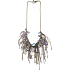 Bronze Halskette mit Kristallen und Steinen 40 cm