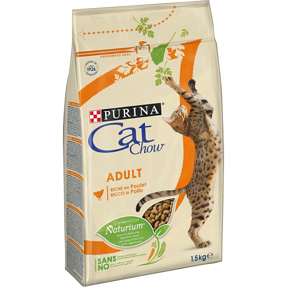 Purina Chow Adult Huhn und Pute Komplettfutter für erwachsene Katzen 1,5 kg