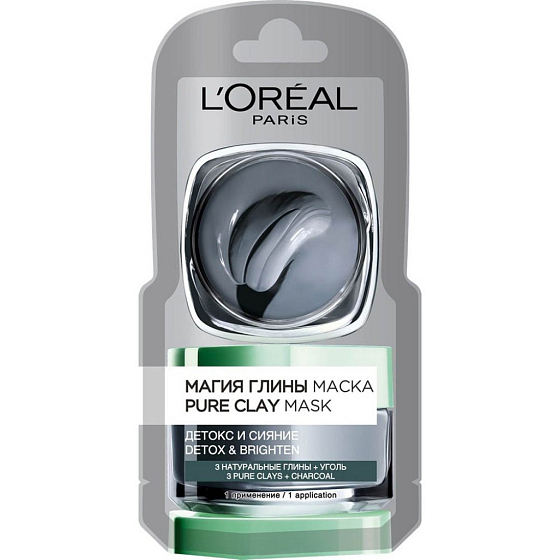 Loreal Paris Detox-Maske aus reinem Ton Intensiv reinigende Gesichtsmaske 6 ml