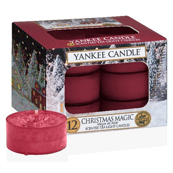 Yankee Candle Christmas Magic - Weihnachtszauber duftendes Teelicht 12 x 9,8 g