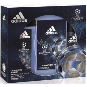 Adidas UEFA Champions League Champions Edition Eau de Toilette für Männer 100 ml + Deodorant Spray 150 ml + Duschgel 250 ml, Geschenkset