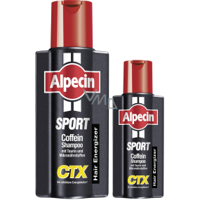 Alpecin CTX Sport Coffein Coffein-Shampoo gegen Haarausfall und Haarwuchs 250 ml + 75 ml, Duopack