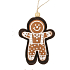 Lebkuchen aus Filz Strichmännchen Dekoration zum Aufhängen 10 cm
