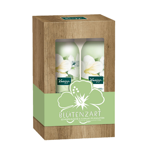Kneipp Seidenblume mit Hibiskus und Sheabutter Duschschaum 200 ml + Schaumkörperlotion 200 ml Kosmetikset