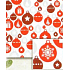 Nekupto Geschenkpapier 70 x 200 cm Weihnachten Weiße, rote Flasche 1 Rolle BVC 2015