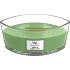 WoodWick Hemp & Ivy - Duftkerze nach Hanf und Efeu mit breitem Holzdocht und Bootsdeckel 453 g