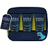 Baylis & Harding Men Citrus, Lime and Mint Reinigungsgel für Körper und Haar 100 ml + Reinigungsgel für Gesicht 100 ml + Aftershave Balsam 100 ml + Kosmetiktasche mit Dinosauriermotiv, Kosmetikset